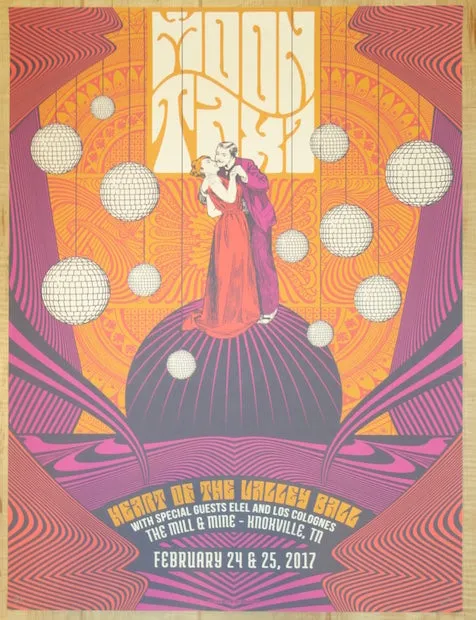 2017 Moon Taxi - Knoxville Silkscreen Concert Poster by Status Serigraph