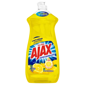 Ajax Ultra Super Degreaser Liquid Dish Soap, Lemon - 28 Fluid Ounce