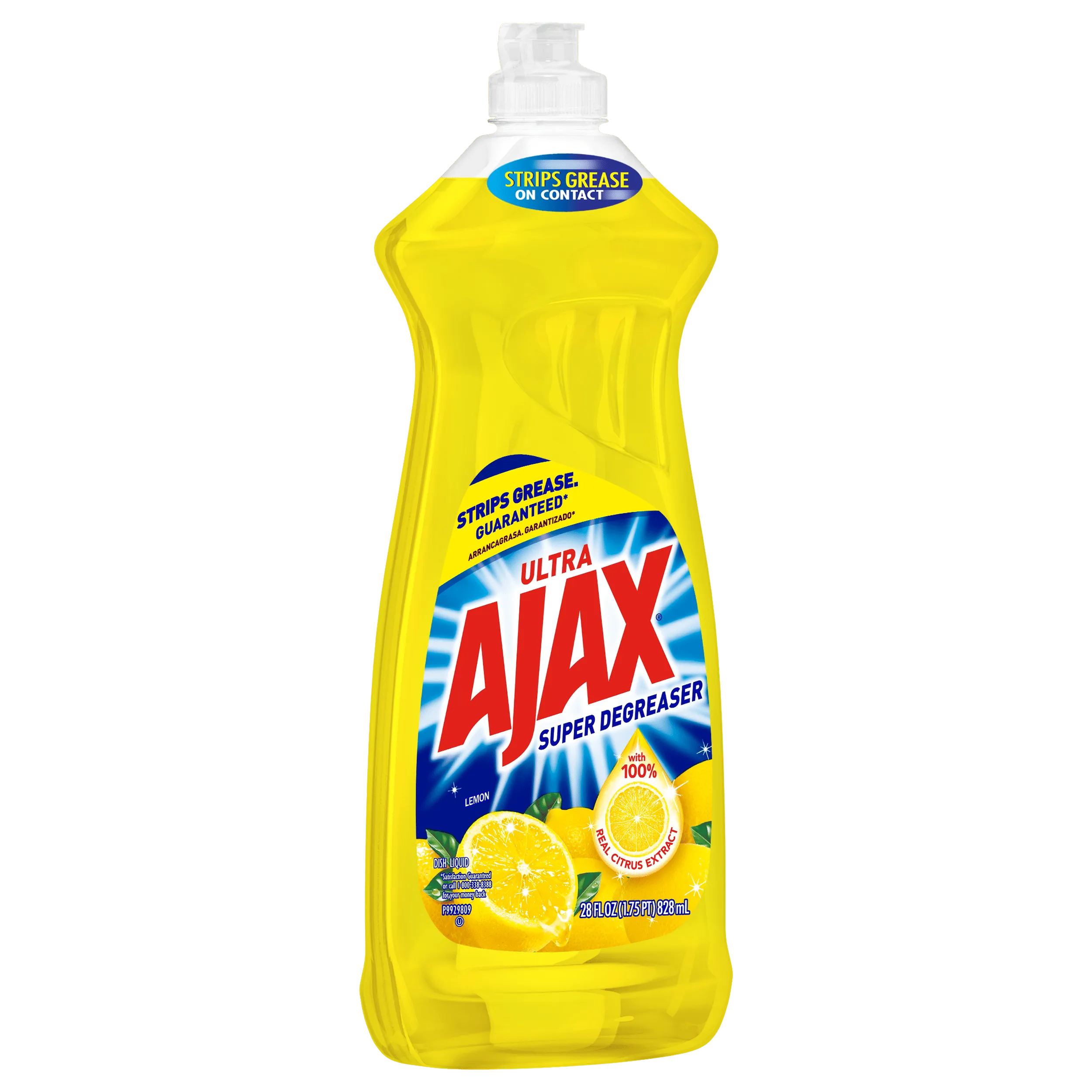 Ajax Ultra Super Degreaser Liquid Dish Soap, Lemon - 28 Fluid Ounce
