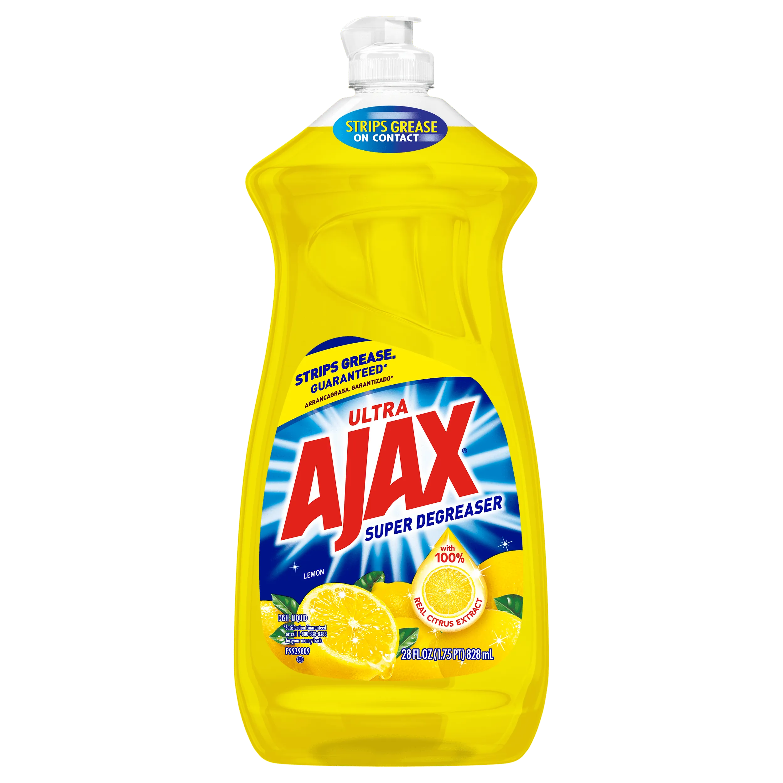 Ajax Ultra Super Degreaser Liquid Dish Soap, Lemon - 28 Fluid Ounce