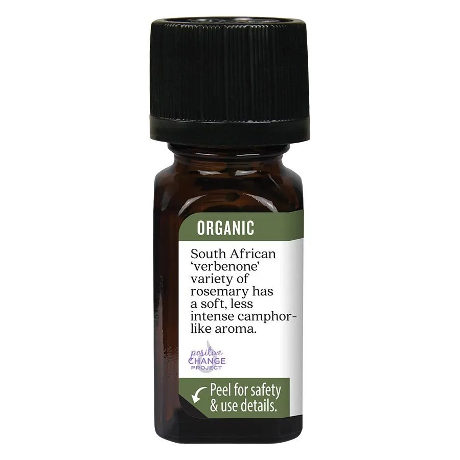Aura Cacia Organic Rosemary Verbenone Essential Oil 0.25 fl oz Liquid