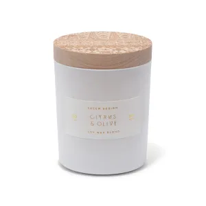 Citrus & Olive Print Block Candle