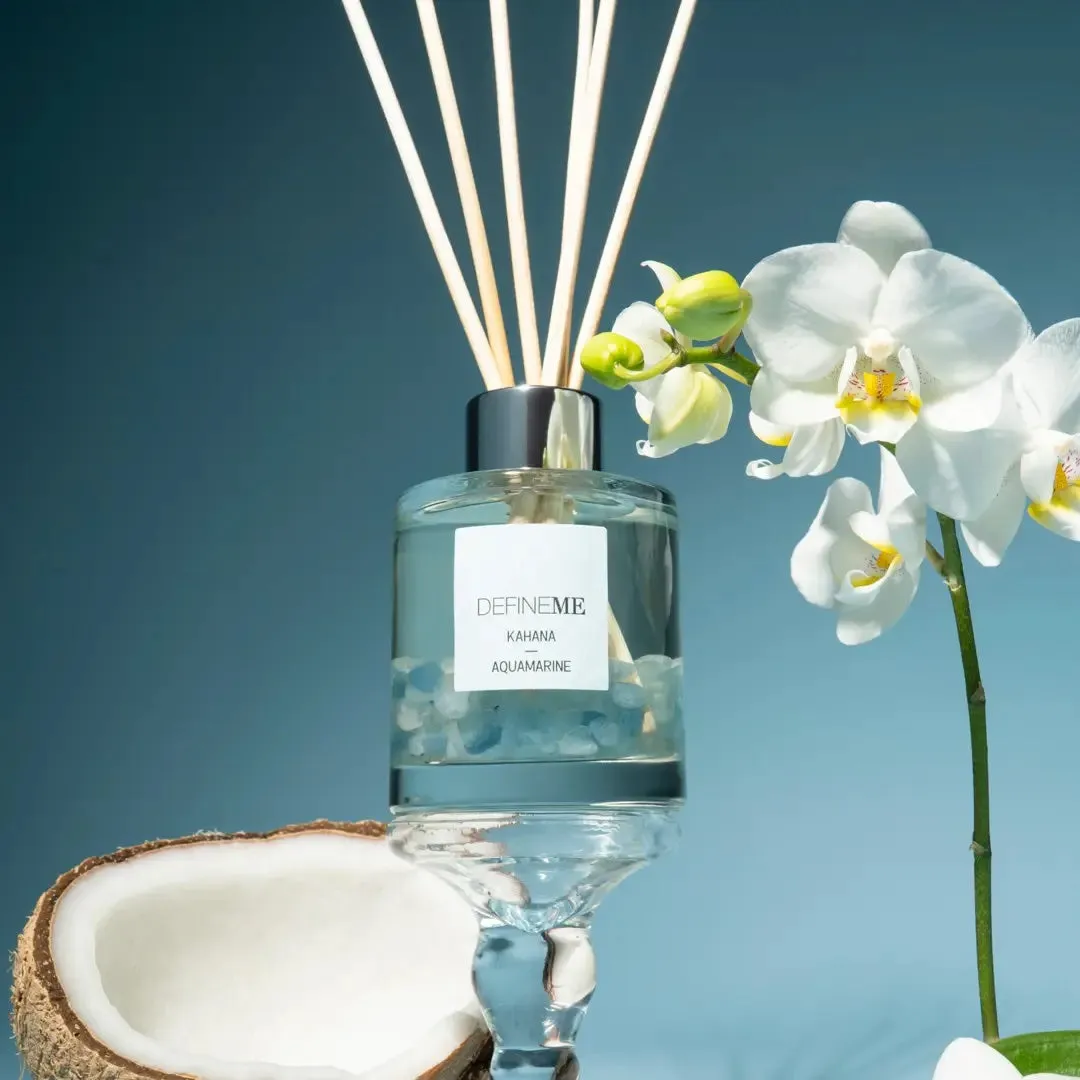 DefineMe Crystal Infused Reed Diffuser - Kahana Aquamarine
