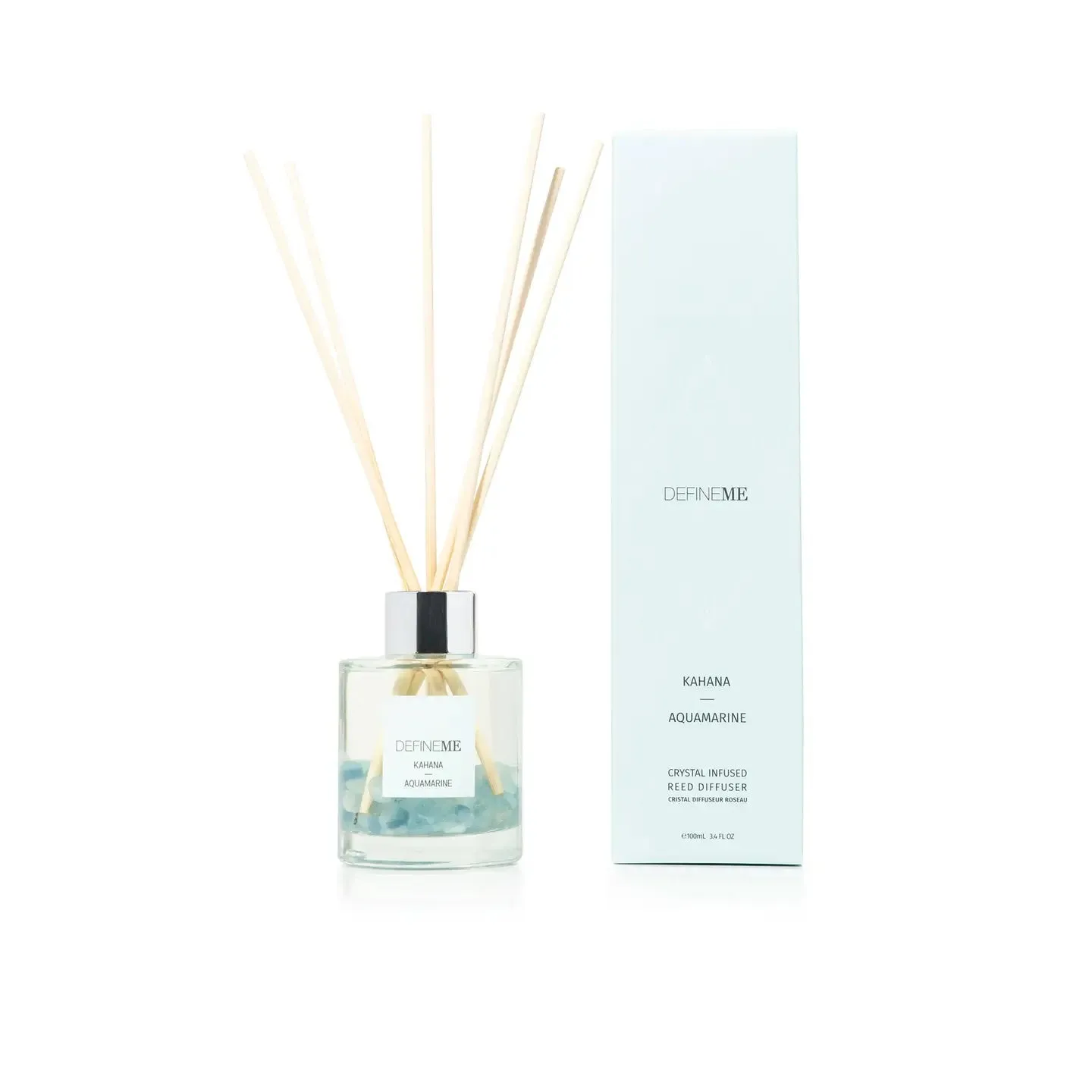 DefineMe Crystal Infused Reed Diffuser - Kahana Aquamarine