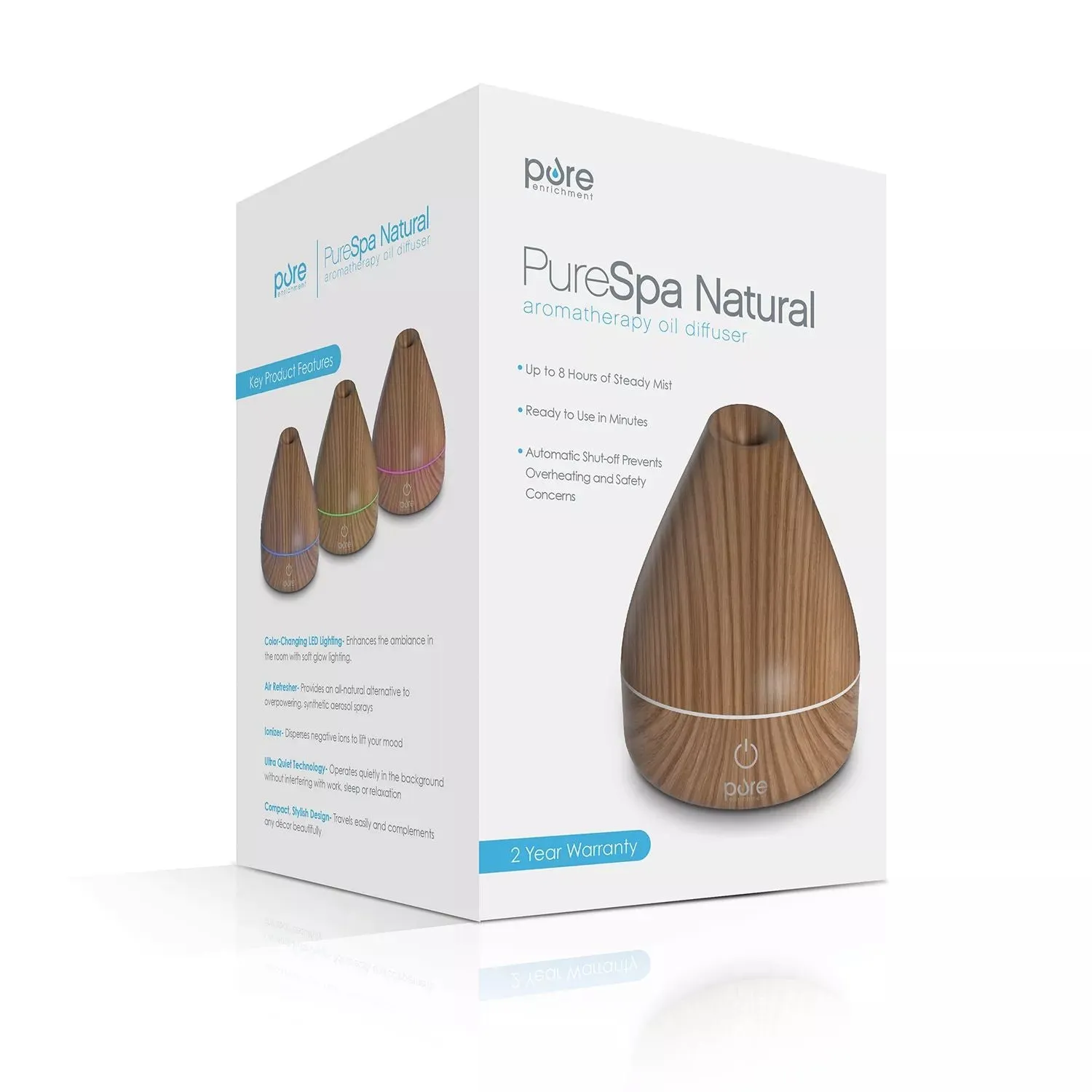 Diffuser Pure Enrichment PureSpa with natural essential oils, brown