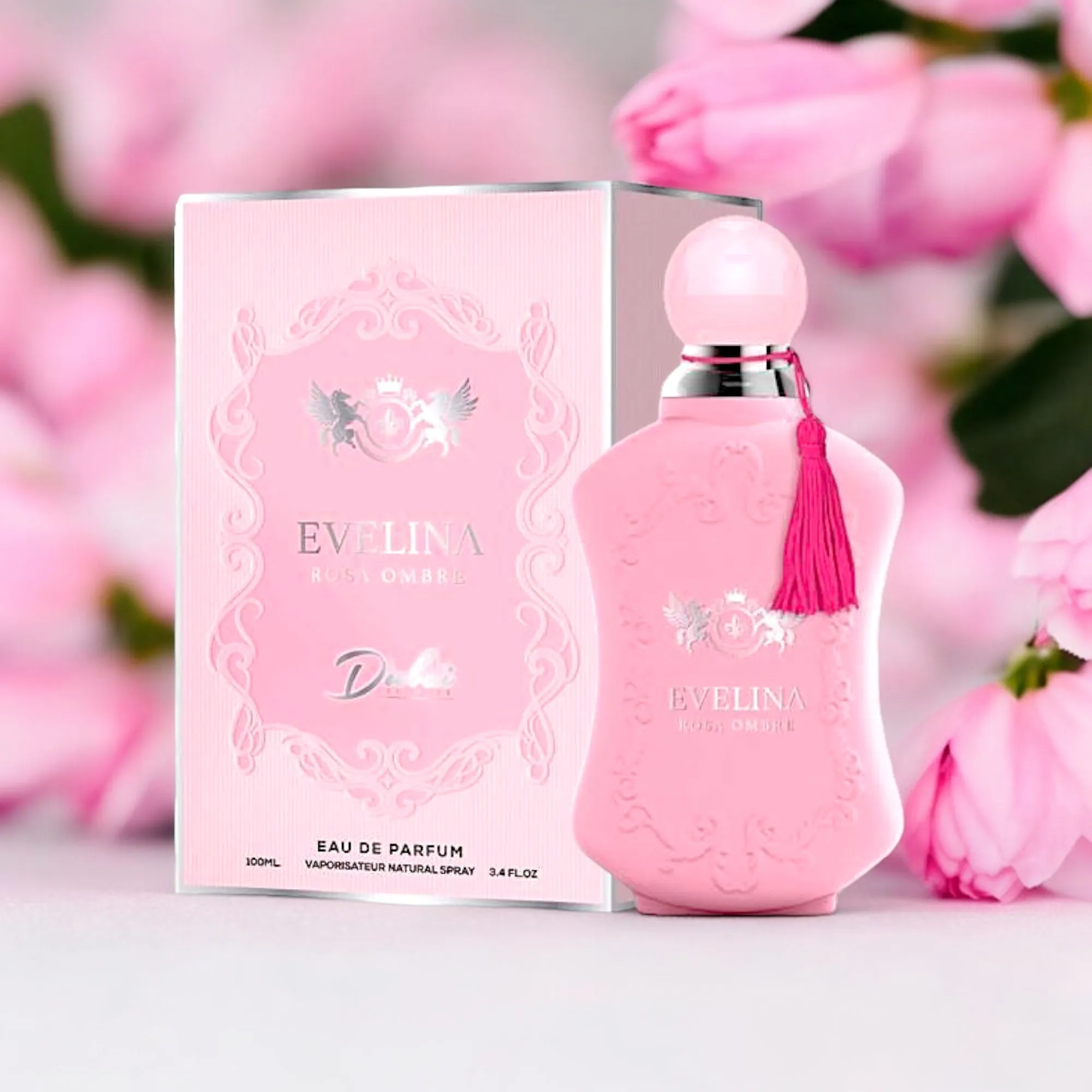 3.4 oz Dubai Essences Evelina Rosa Ombre Womens Eau de Parfum - Original, Perfume