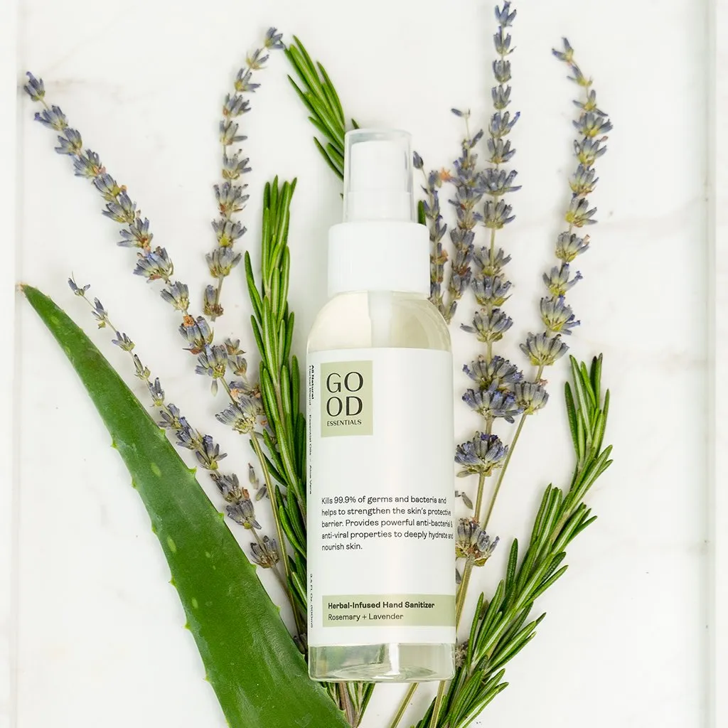 Herbal Infused Hand Sanitizer - Rosemary   Lavender | Good Essentials