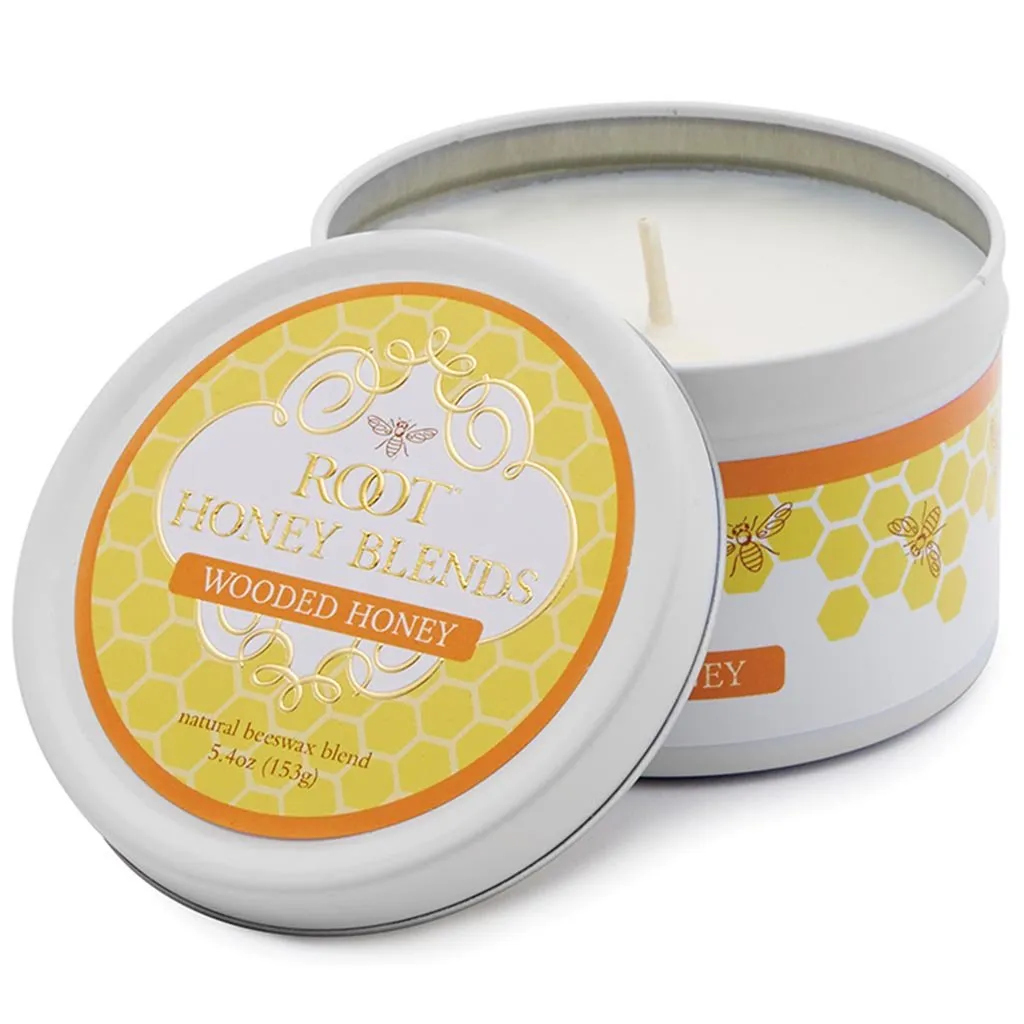 Honey Blends Candle Tin Wooded Honey, 5.4oz