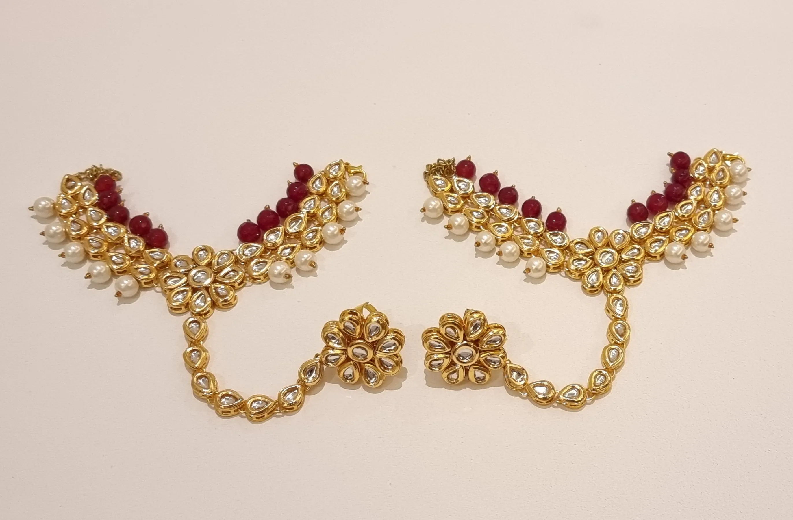 Kundan Haya Moti Designer Maharaani Bridal Jewellery Set.